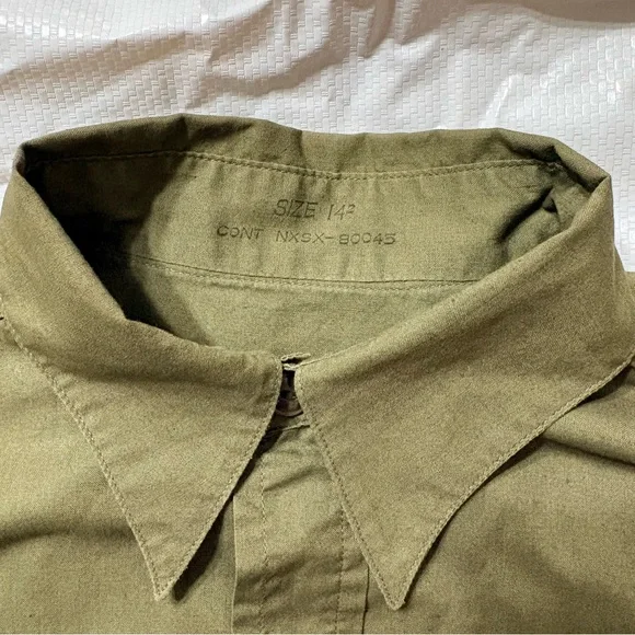 Vietnam Era US Navy Utility Shirt OG-107 Cotton Poplin USN Stencil NXSX Contract - Picture 3 of 13